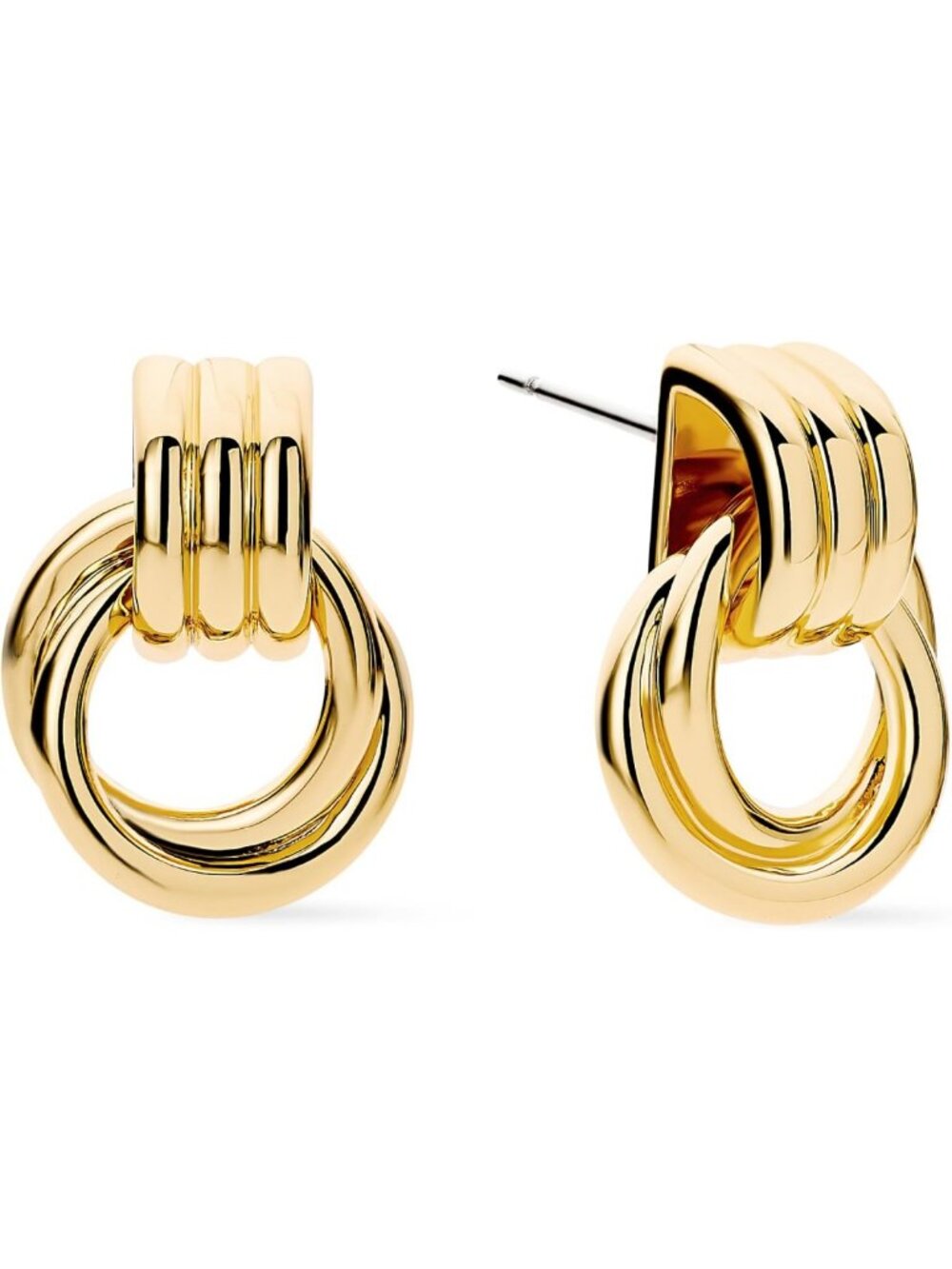 Elegant 14K Gold Plated Knot Earrings for Women - Chic Statement Jewelry
